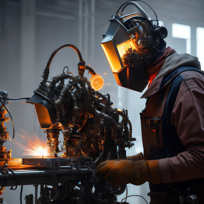man with welding hood creating mechanical horrors 2.jpg